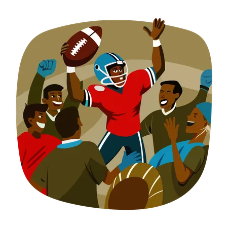 Touchdown de rugby  Illustration