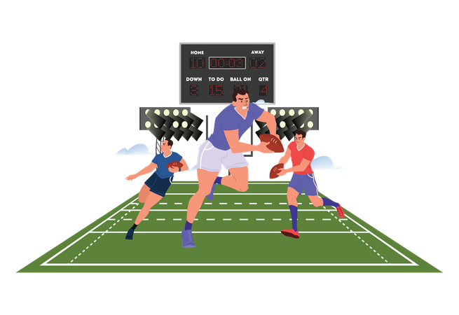 Rugby-Wettbewerb  Illustration
