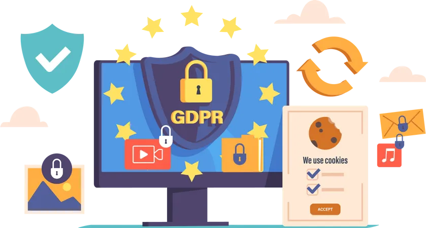 Rules for data protection gdpr Illustration