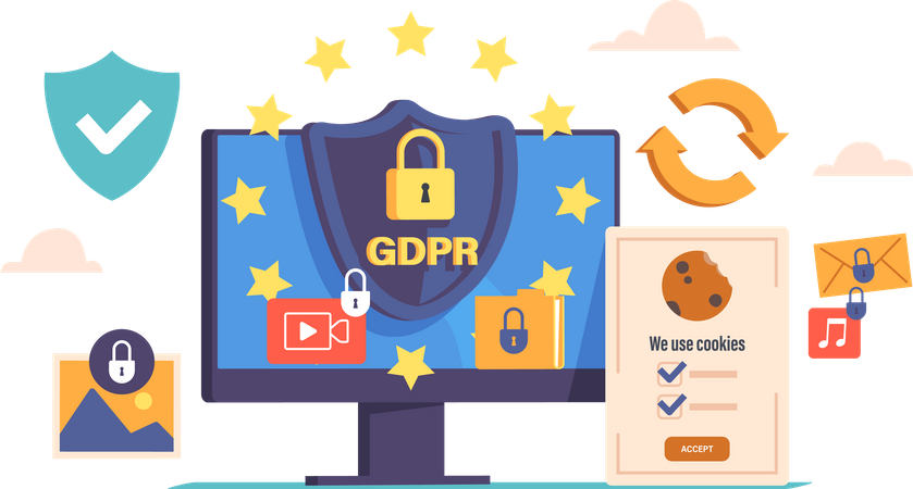 Rules for data protection gdpr  Illustration