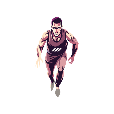 Running Athlete  Illustration