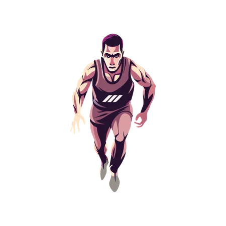 Running Athlete  Illustration