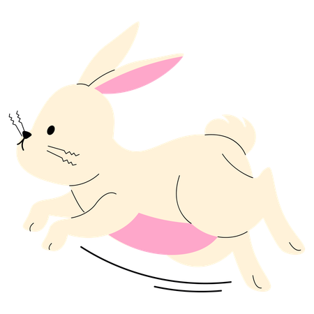 Running Bunny  Illustration