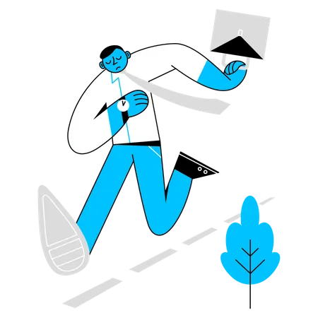 Running Businessman  Illustration