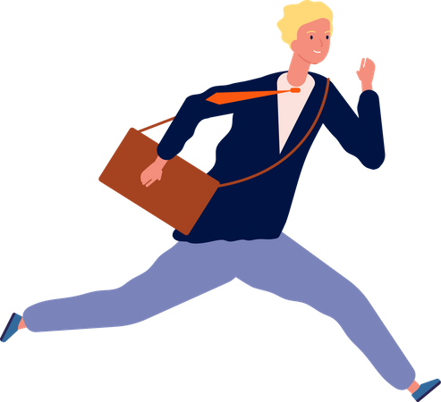 Running Businessman  Illustration