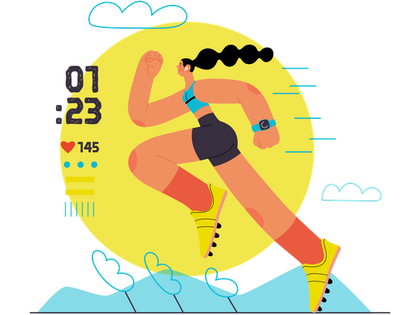 Running Calorie Burn  Illustration