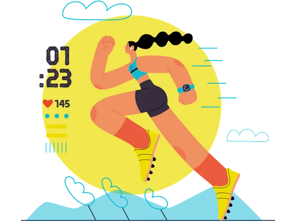 Running Calorie Burn  Illustration