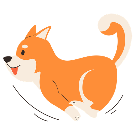 Running Dog  Illustration