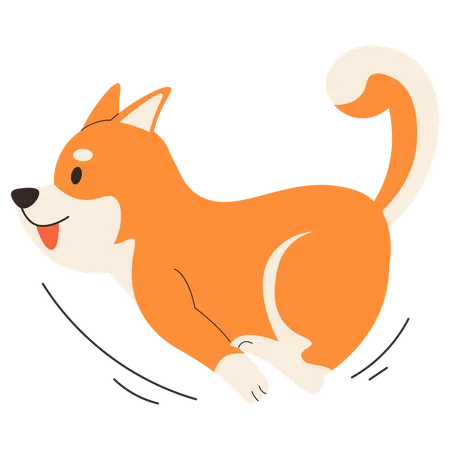 Running Dog  Illustration