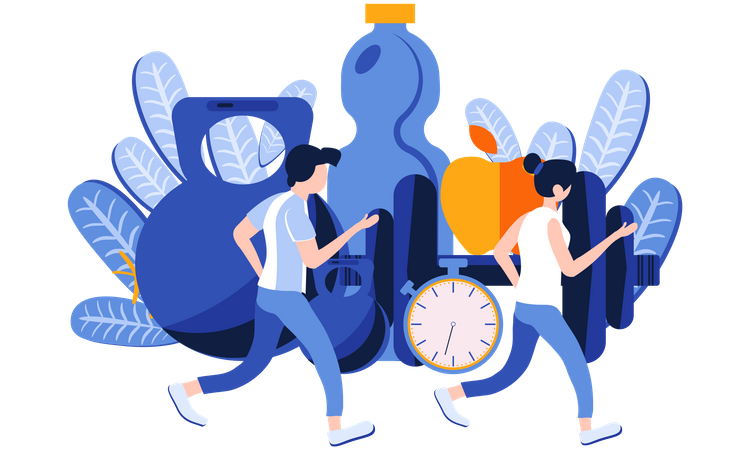 Running for workout  Illustration