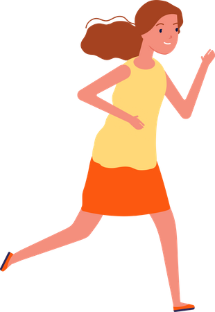Running Girl Illustration