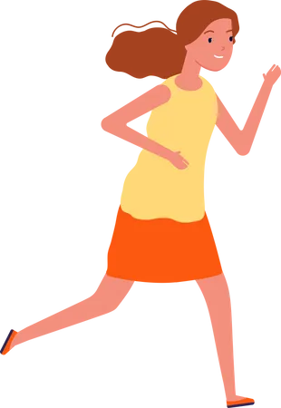 Running Girl Illustration