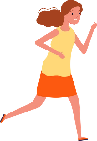 Running Girl  Illustration