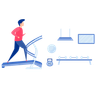 free running on treadmill illustrations