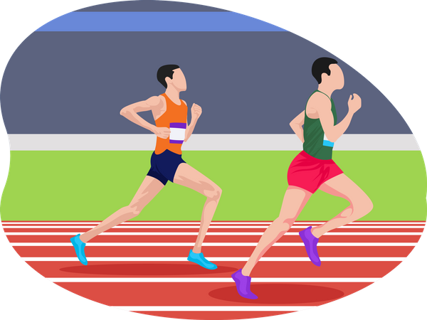 Running Race Illustration