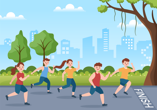 494 Running Race Illustrations - Free in SVG, PNG, EPS - IconScout