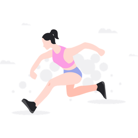 Running race  Illustration