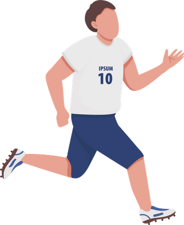 Running soccer player Illustration