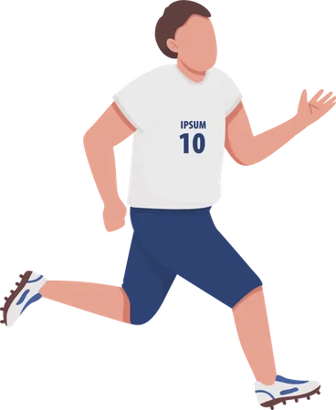 Running soccer player  Illustration