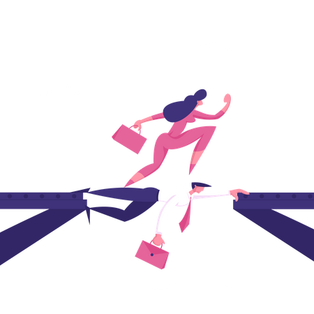 Running towards success  Illustration