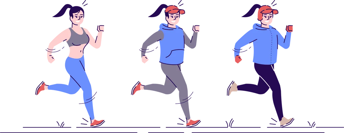 Running woman  Illustration