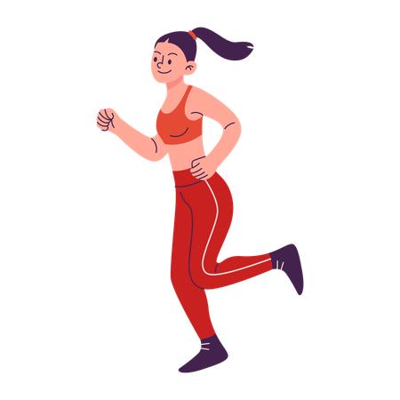 Running woman  Illustration