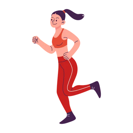 Running woman  Illustration