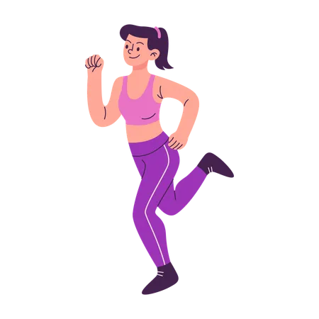 Running woman  Illustration