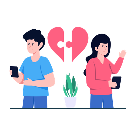 Rupture en ligne  Illustration