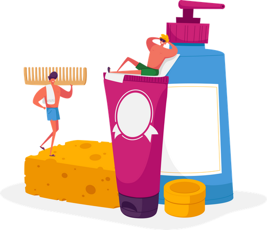 Rutina de procedimientos de higiene del spa  Ilustración