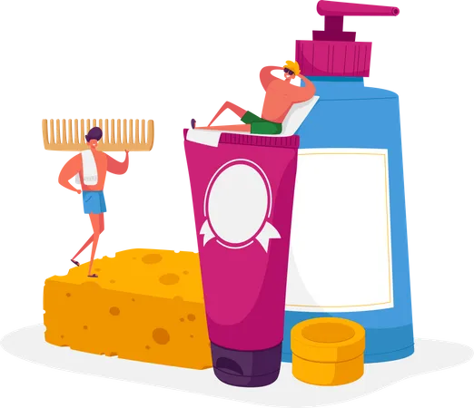 Rutina de procedimientos de higiene del spa  Ilustración