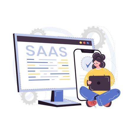 Saas technologie  Illustration