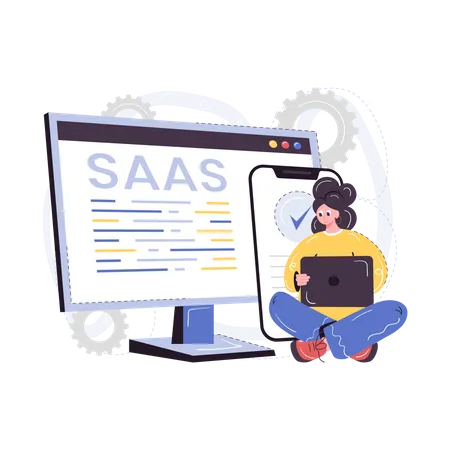 Saas technologie  Illustration