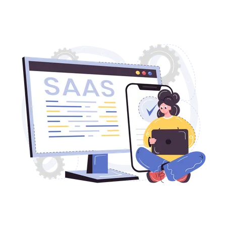Saas Technology Illustration