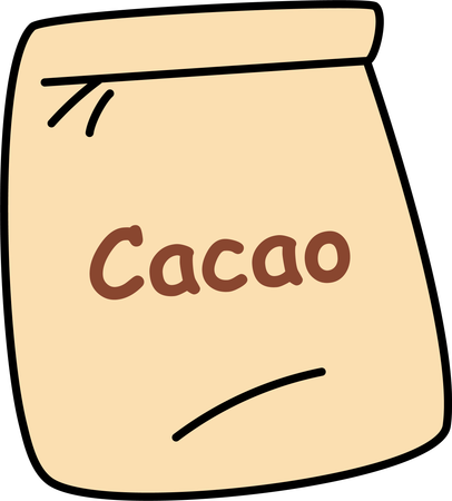 Sachet de farine de cacao  Illustration