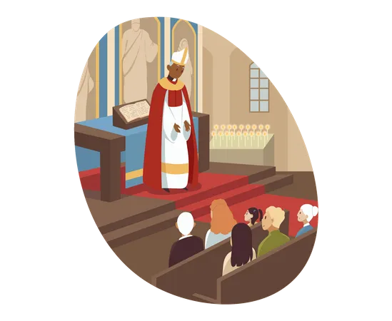 Sacerdote catolico  Ilustración