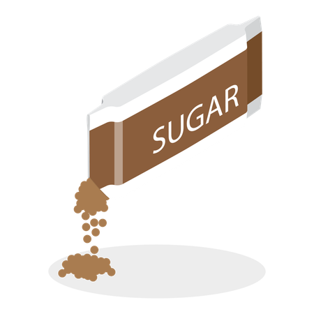Paquets de sucre  Illustration