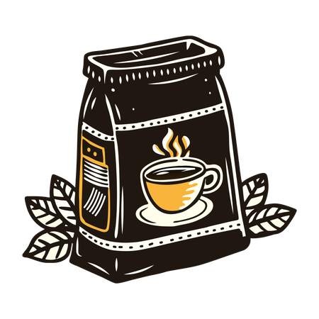 Saco de café  Ilustração