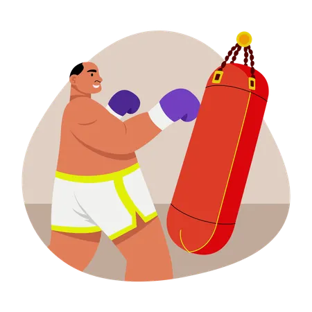 Saco de pancadas olímpico  Ilustração