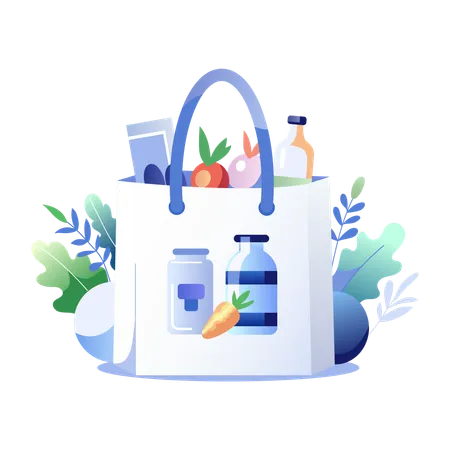 Sacola de compras  Ilustração