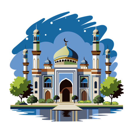 Sacred Mosque  Illustration