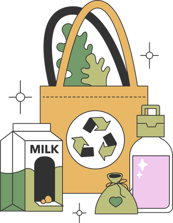 Sacs recyclables  Illustration