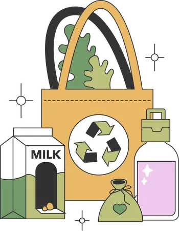 Sacs recyclables  Illustration