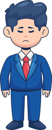 Sad Businessman  Illustration