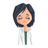 sad female doctor illustration free download