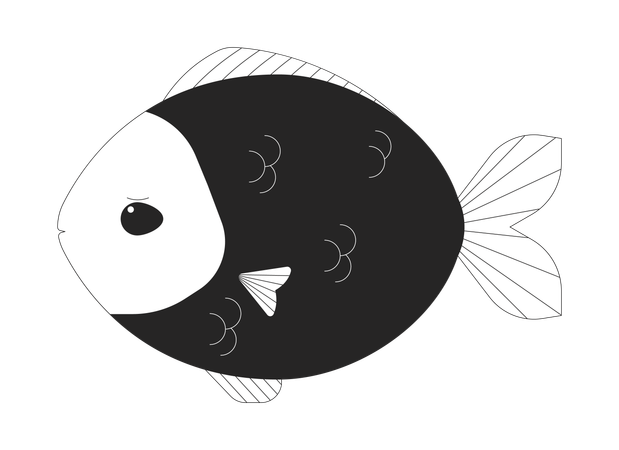 Sad fish  Illustration