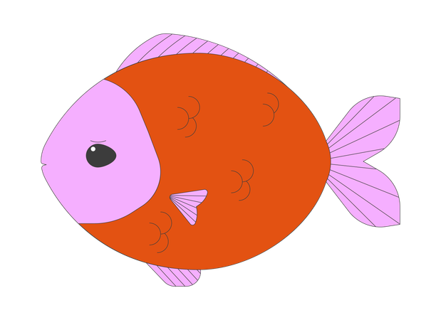 Sad fish  Illustration