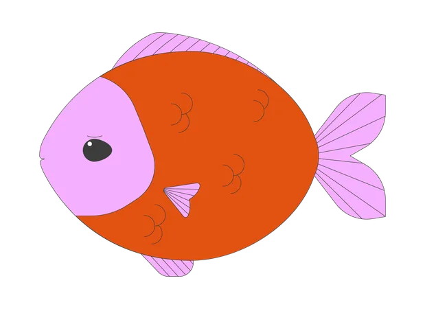 Sad fish  Illustration