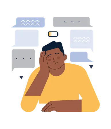 Introverted Person Antisocial Character Prefers To Spend Time Alone Person Avoid Communication And Interaction With People Personal Space Idea Flat Vector Illustration Illustration