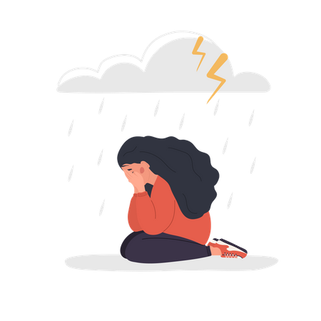 Sad woman Illustration